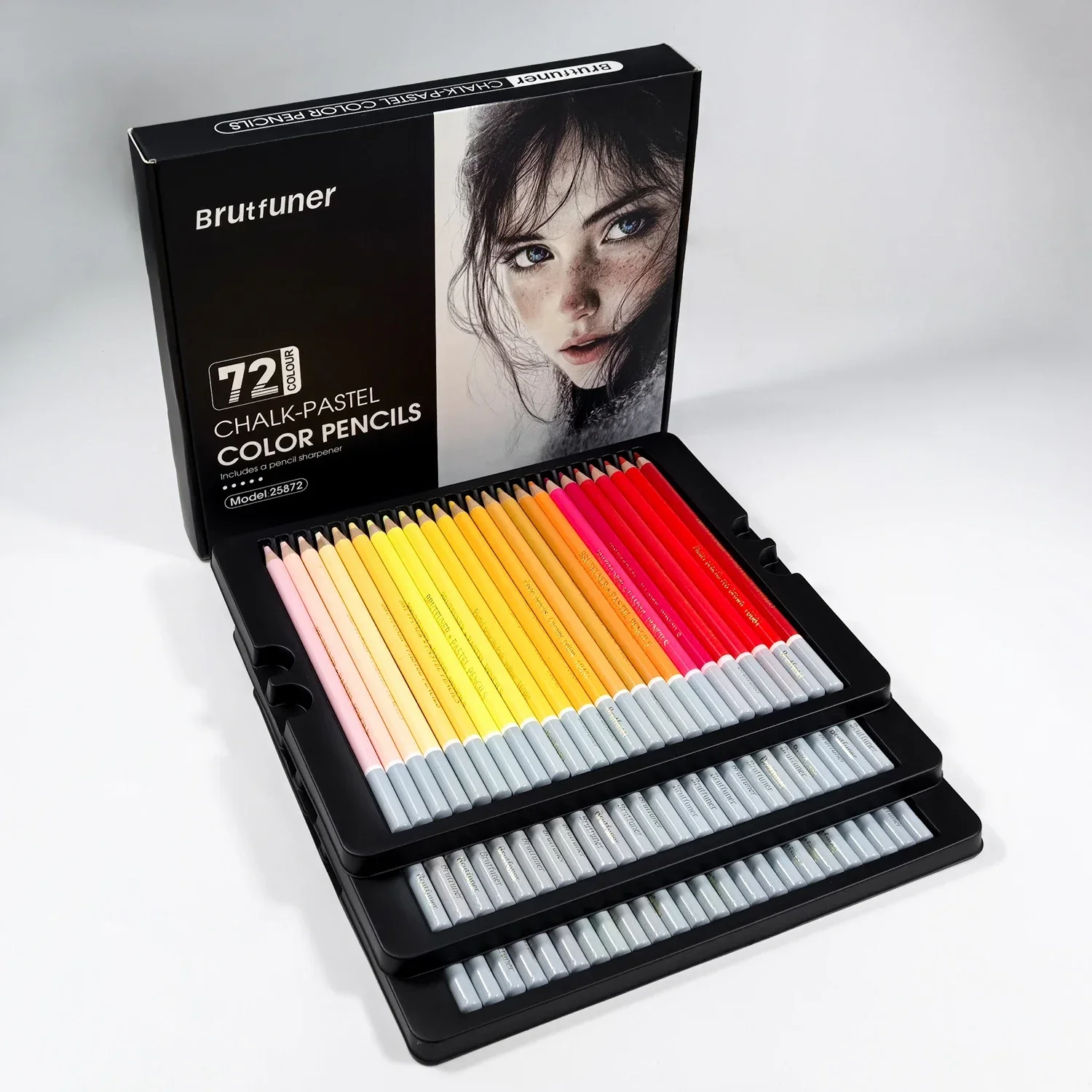 Pro Chalk-Pastel Color Pencils,Set of 24/72 Colors,Color Charcoal Pencils for Drawing Sketching Coloring Shading