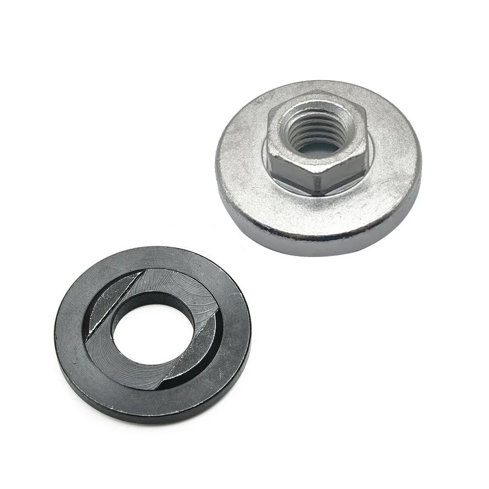 For 125/150/180/230 Type Angle Grinder Parts Metal Flange Nut Quick Change Angle Grinder Parts Griders Steel Lock Nuts