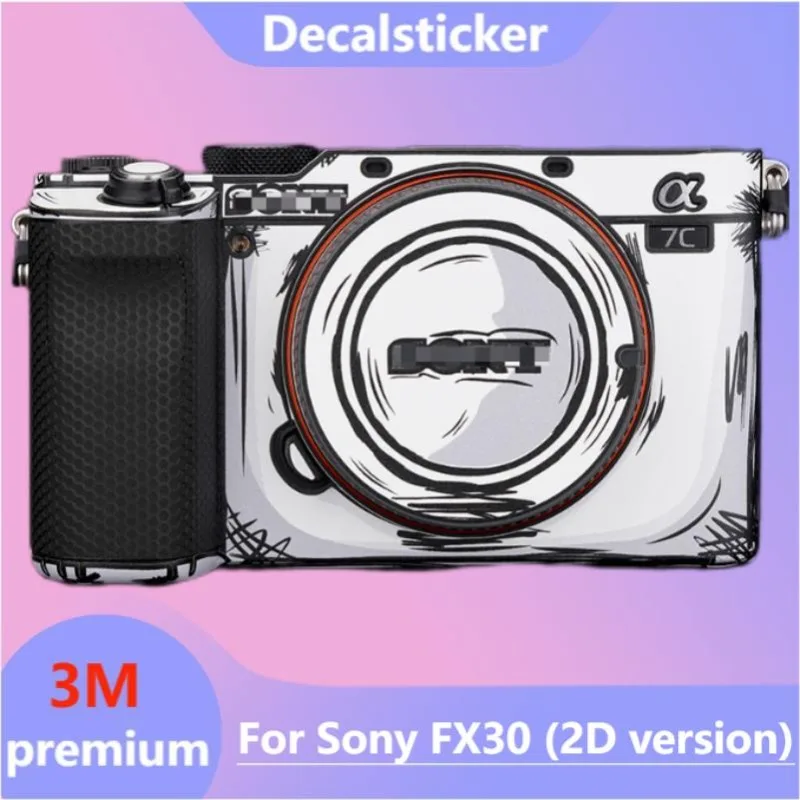 Stylized Decal Skin For Sony FX30 Camera Sticker Vinyl Wrap Anti-Scratch Film Protector Coat Alpha ILME ILMEFX30 ILME-FX30