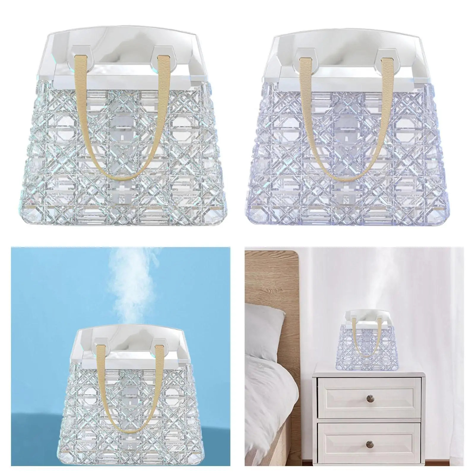 USB Air Humidifier Portable Bedroom Gift Living Mist Mode 300ml 7 Color Night