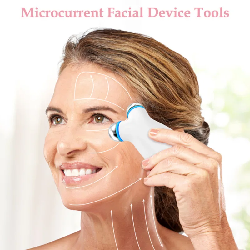 Dispositif Facial à microcourant Anti-vieillissement et rides, produits de soins de la peau, dispositif de beauté Led à Absorption, blanc
