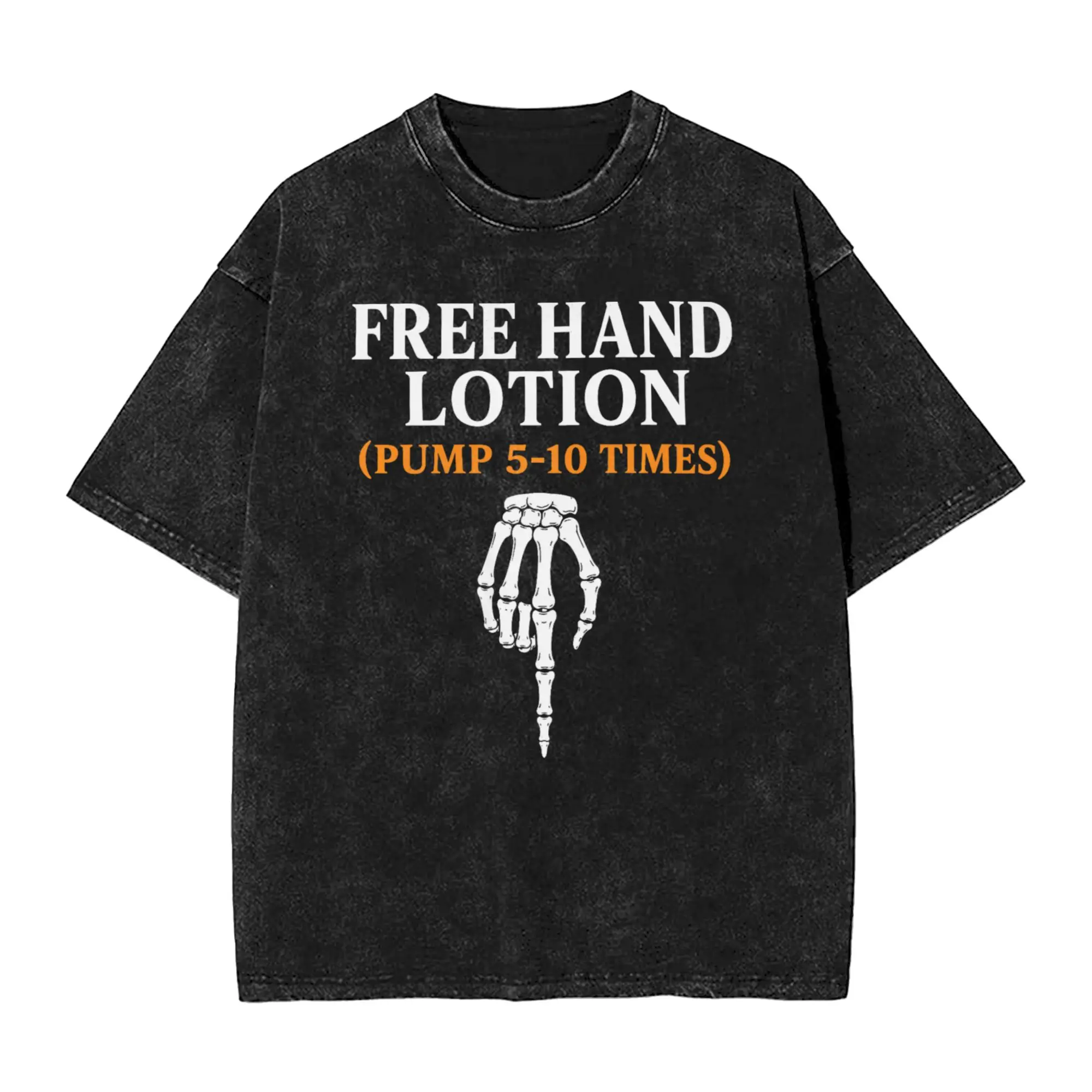 Free Hand Lotion Pump 5 10 Times Funny Meme T-Shirts for Men Cotton Tees Crew Neck Short Sleeve T Shirts Summer Tops
