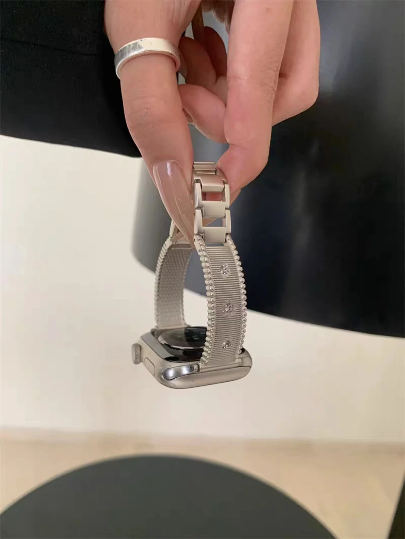 المتقدمة بلينغ موضة سوار ربط ل سوار ساعة يد آبل النساء سلسلة 8/7/6/10/9 40 مللي متر 41 مللي متر 38 مللي متر 42 مللي متر 44 مللي متر 45 مللي متر 46 مللي متر حزام