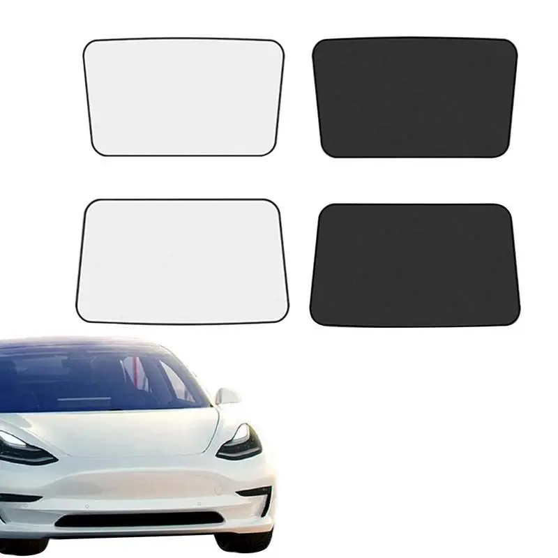 For Tesla Model 3 Accessories Roof Sunshade Skylight Shades Protector Three Model 3 Sunshade Car Sun Visor Rear Front Sun Shade