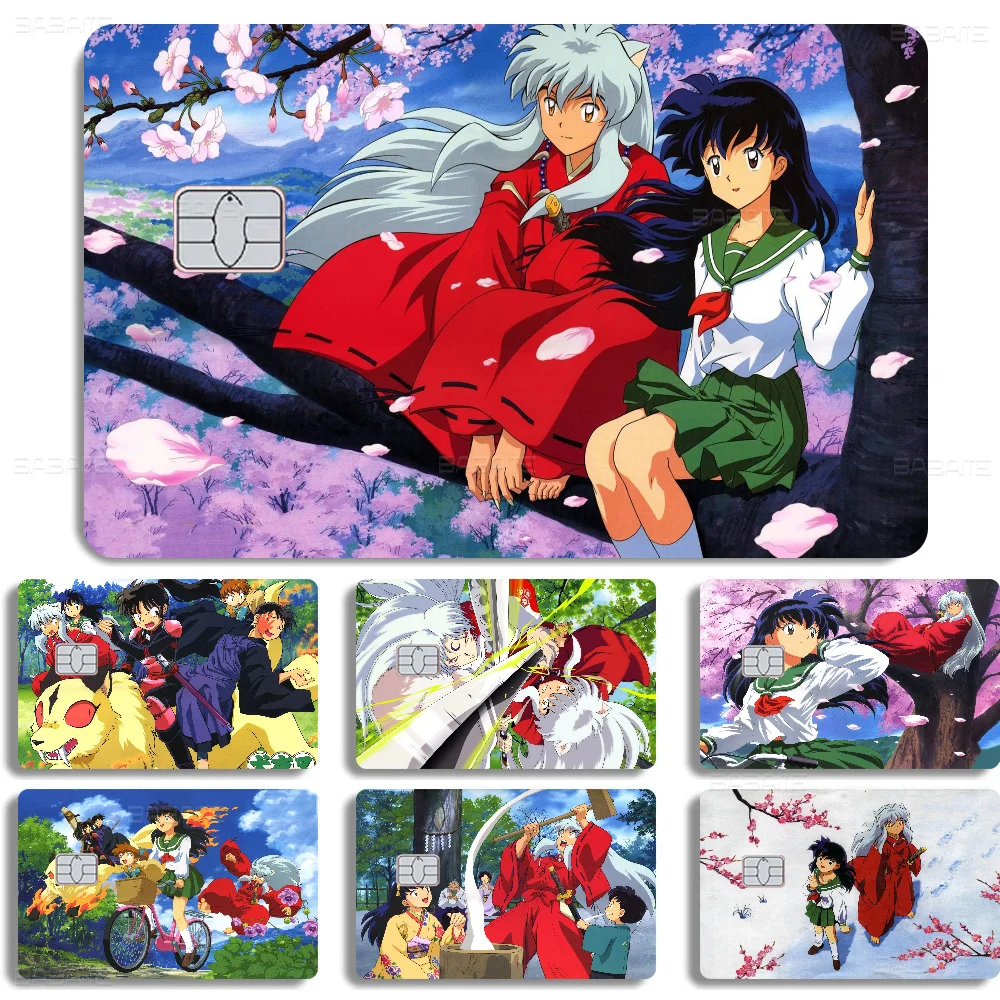 Japanese Anime Inuyasha Anime Cartoon Bear Skin Sticker Film Tape Case For Big Credit Debit Card Front Side