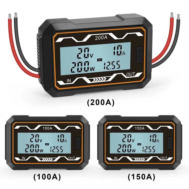 Y1UB Digital Wattmeter Watt Meter Power Meter for DC 100A Current Meter Durab