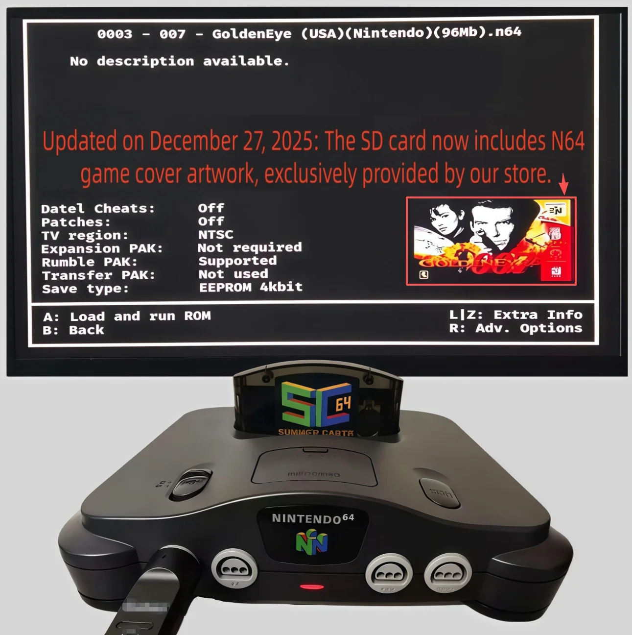SC64 Flash Cart SummerCart64 Open Source Game Card 64 Videospielkonsole Modularer Chip