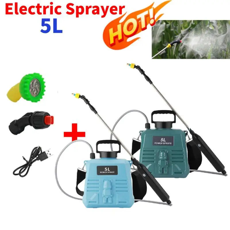 5L agricultural electric sprayer US B Rechargeable Garden Irrigator Water sprayer Telescopic Automatic sprayer Garden supplies