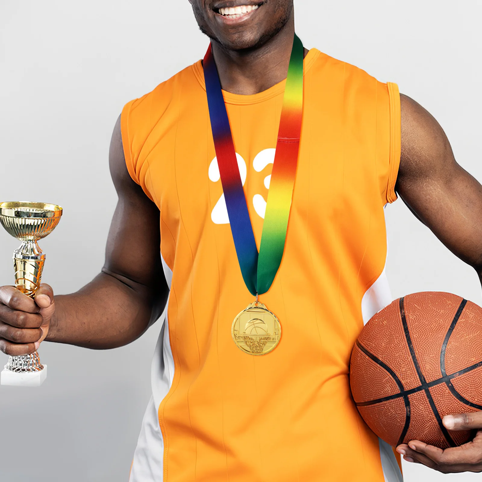 

3Pcs Basketball Award Medals Embossed Metal Medals for Sports Competition Game Awards Winner Prizes Metal Award Medal