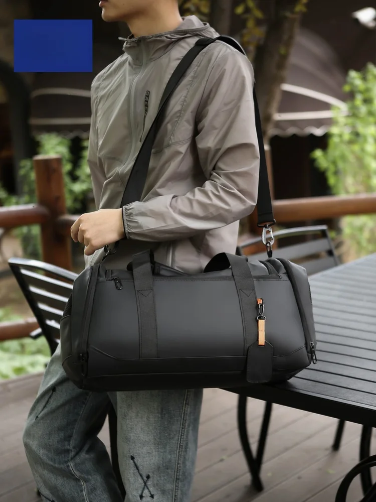 kangaroo-men's-lightweight-travel-bag-portable-short-trip-handheld-bag-carry-on-minimalist-outing-bag-sport-style-oxford-cloth