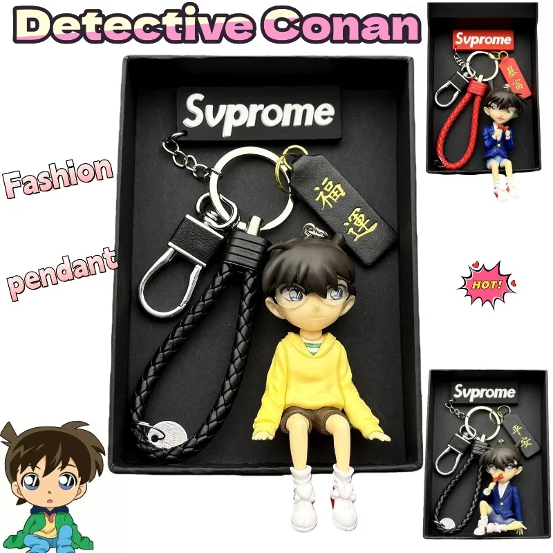 

Detective Conan Keychain Cute Fashion Cartoon Personalized Couple Backpack Pendant Car Keychain Birthday Gift for Friends