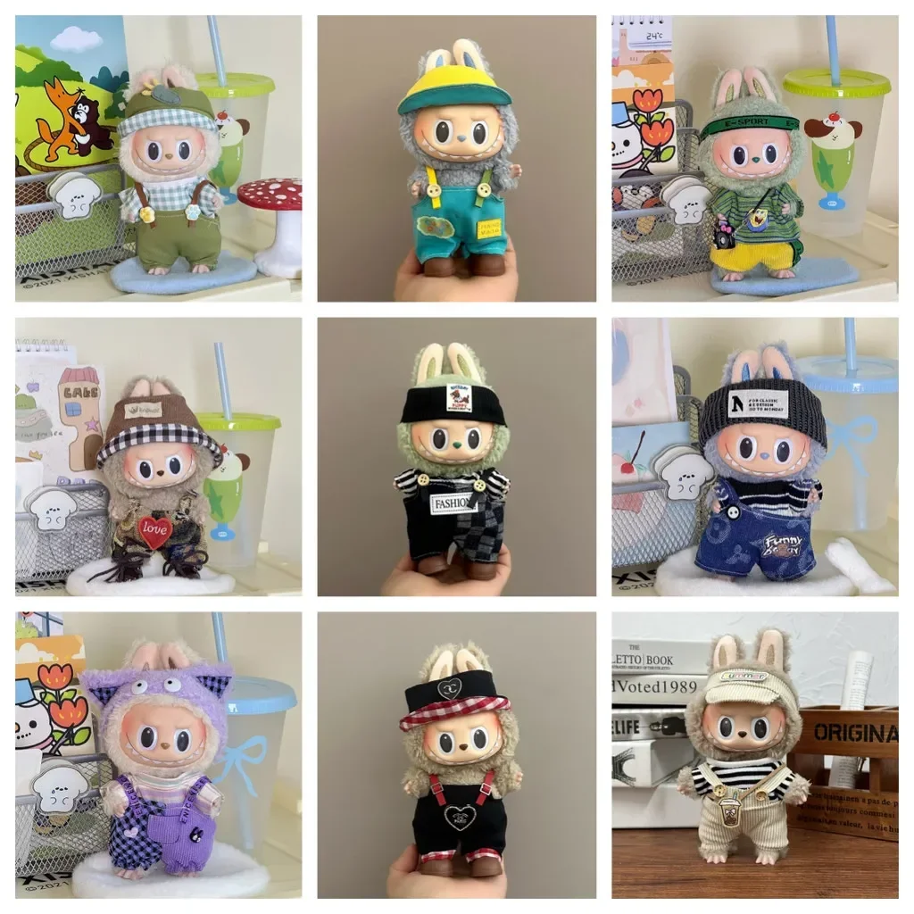 Labubu Clothes Set 17cm Plush Dolls Clothes Set Accessories For Labubu (Doll Not Included)