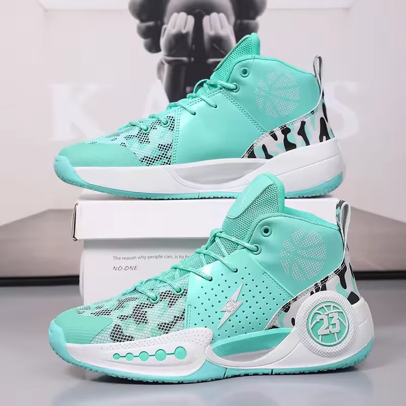 

Men Basketball Shoes Outdoor Training Sports Tennis Sneakers Court Anti Slip Flat Comfortable Basketball Boots for Man