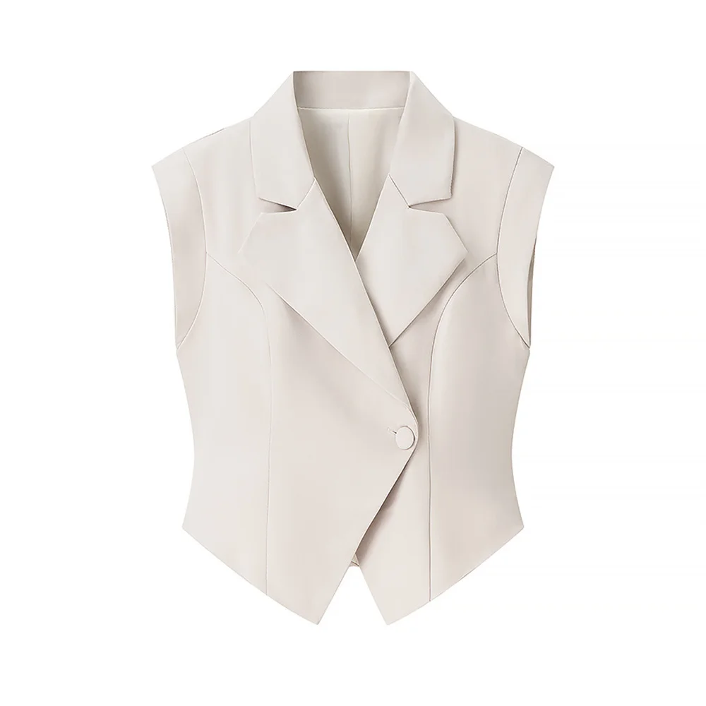 Women's French fashion solid color short jacket high waisted casual pants set