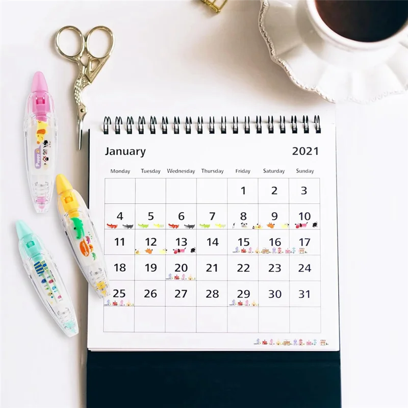 aee1-12pcs-decorative-tape-pen-press-type-decorative-pen-correction-tape-pen-animal-white-out-tape-tape-roller-pen