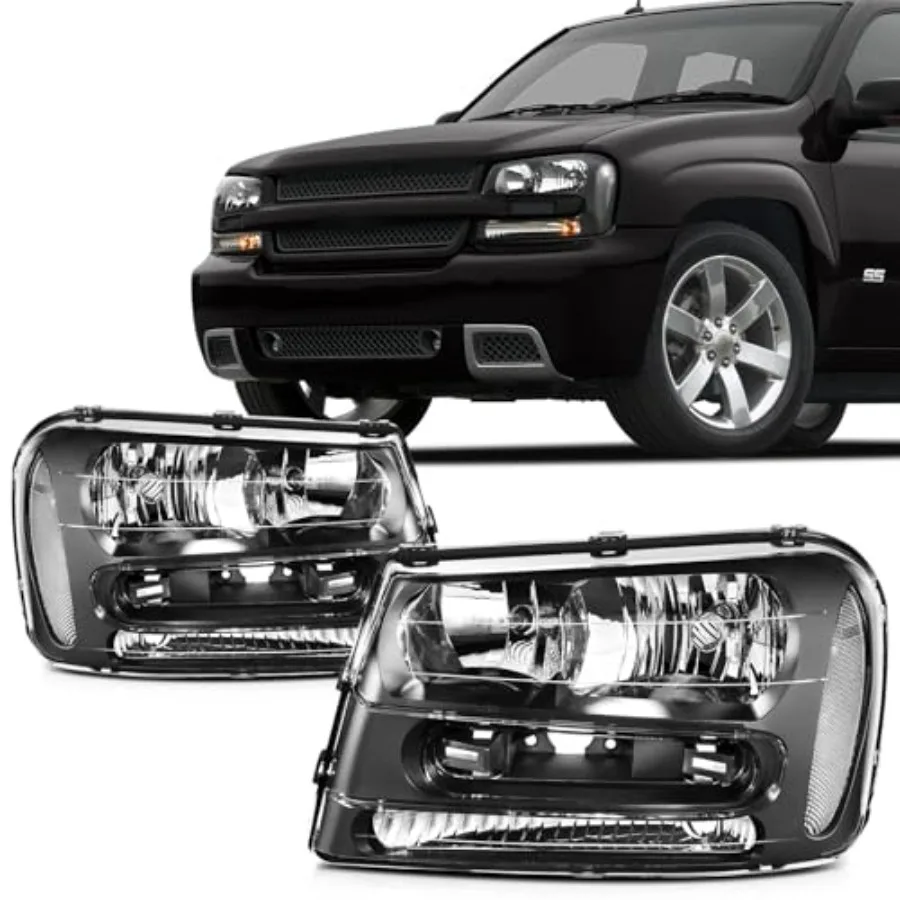 

Фара в сборе подходит для Chevy Trailblazer 2002-2009, для Chevy Trailblazer EXT 2002-2006, фара в черном корпусе, прозрачный Refl