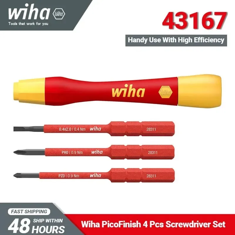 Wiha VDE Electrical Insulation Adjustable Rod Precision Cross shaped Screwdriver Set Screwdriver 43167