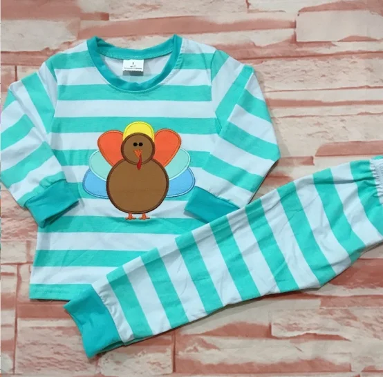 Thanksgiving clothes for Kids baby long sleeve pajamas clothes set