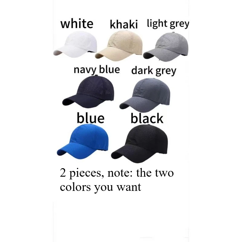 Quick Drying Outdoor Leisure Sports Cap. Universal Size Large Baseball Cap for Both Men and Women. Adjustable Sun Hat. 60-65 cm Height. Brimmed Hat.