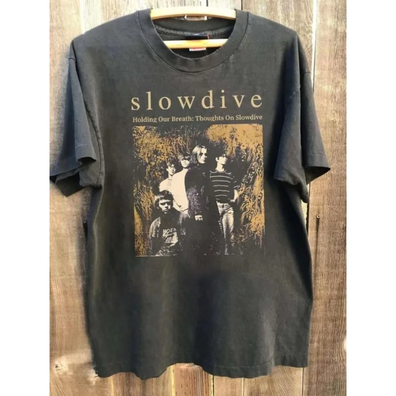 Retro Slowdive Band T-Shirt Herren T-Shirt Sommer Neu Retro Unisex Casual Fashion Y2K T-Shirt