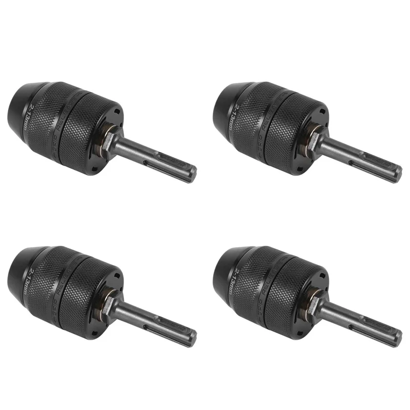 

ABVC 4X Keyless Drill Chuck Adapter, 2-13Mm 1/2-20UNF Mount Heavy Duty Converter Tool With SDS Plus Shank Adaptor