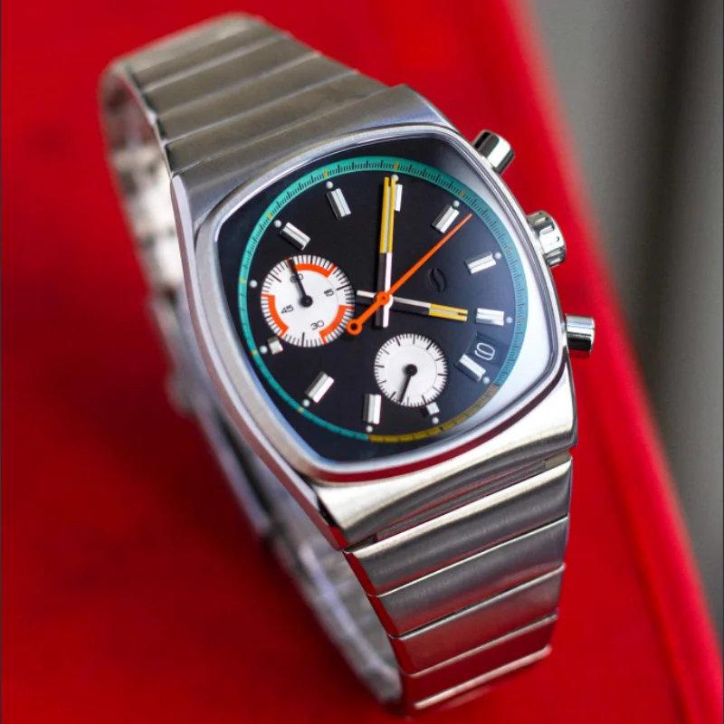 CILOA black square sports watch men's 2025 new brand authentic fashion stainless steel strap quartz watch light luxury gift