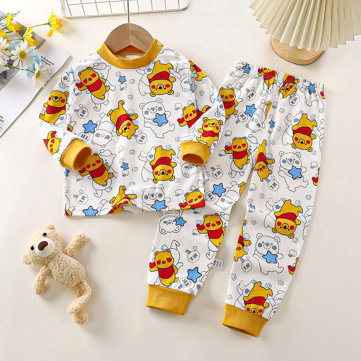 

0-4year Christmas Cotton baby girls boys clothing winter newborn baby clothing set 2 sets children's pajamas baby cartoon clothe