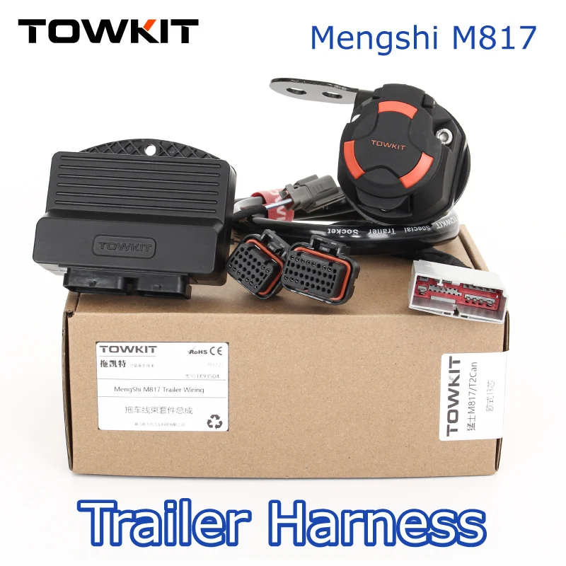TOWKIT For Mengshi M817 trailer wiring harness Eur 13/7 pin trailer RV tail light signal Australia 12/7 pin trailer Plug Socket