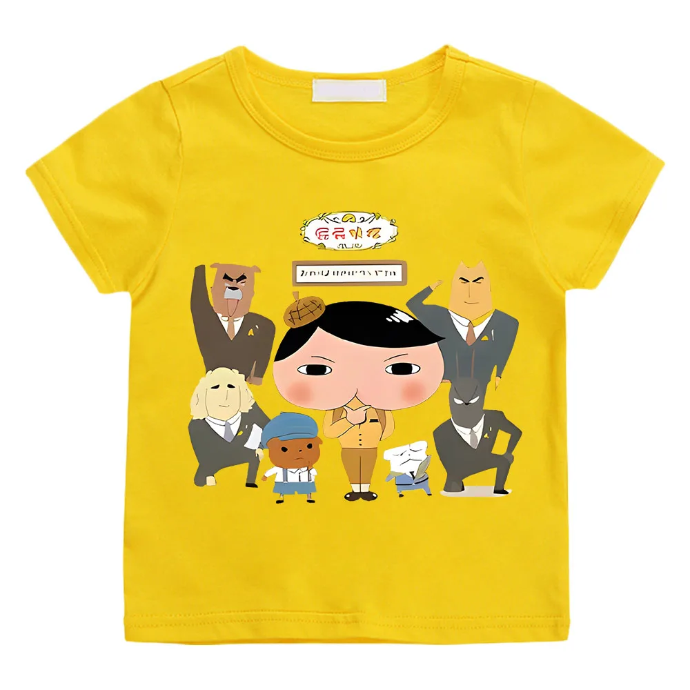 Camisetas de dibujos animados de película de Anime para niños, ropa divertida para niñas, camisetas de manga corta para bebés, Tops para niños