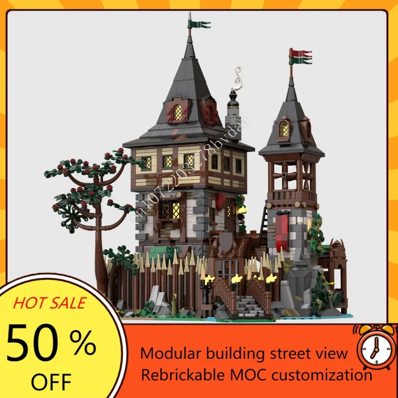 3137ピース MOC 中世の城 パズルモデル ベアロードの城 クリスマス DIY組み立てセット おもちゃ 誕生日 子供 ホリデーギフト