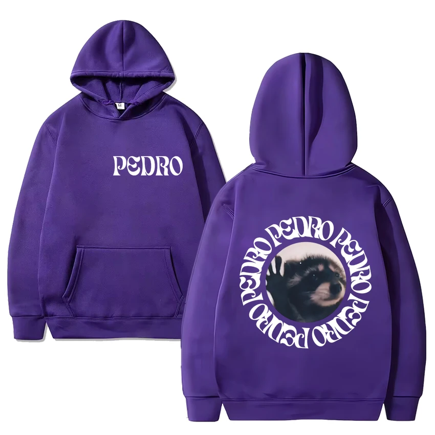 Hot sale Funny Pedro Raccoon harajuku print Hoodie Autumn Winter Men Women Casual Sweatshirt Unisex Fleece Long sleeve pullovers