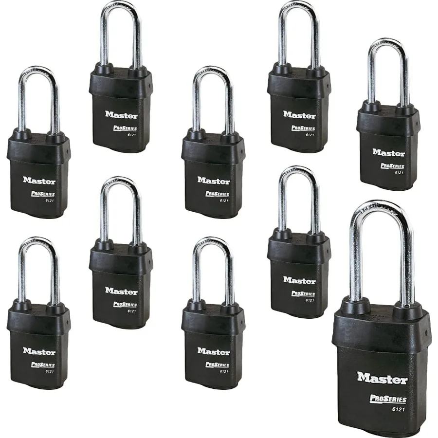 

Навесные замки серии Ten 10 High Security Pro 6121NKALJ-10 с технологией BumpStop для повышенной защиты в наружном хранилищем Garag