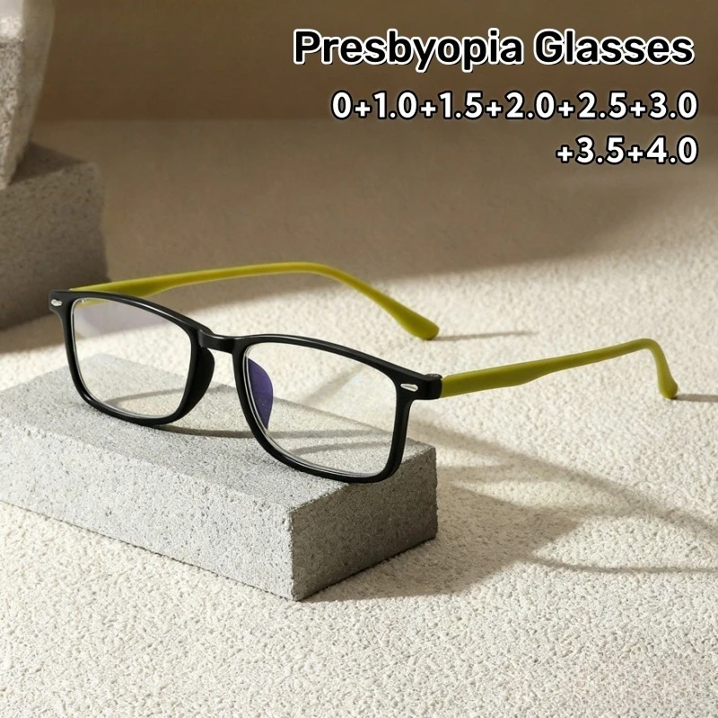 

Unisex TR90 Light and Comfortable Anti Blue Light Reading Glasses HD Eye Protection Anti Radiation Eyeglasses 0 To +4.0