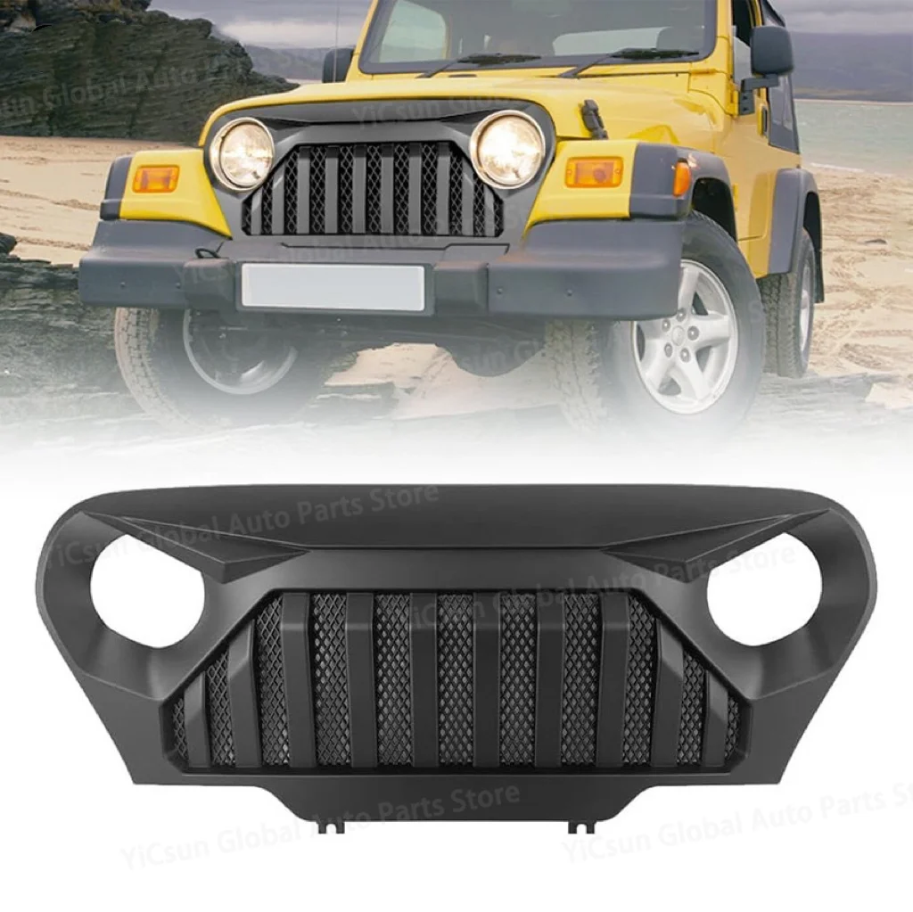 

Передняя решетка гладиатора Вейдера матовая Черная решетка ABS для Jeep Wrangler TJ 1997-2006 J282