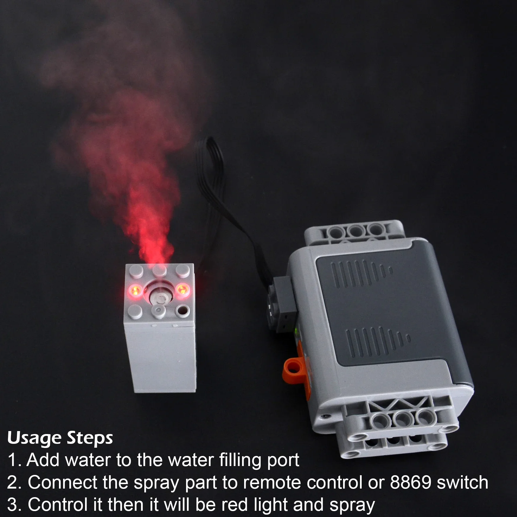 Technical spray smoke Motor Sprayer Bricks Mould King Fogger for Legoeds Building Blocks MOC Train Car Parts Motor Model