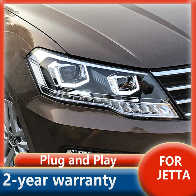 

Для фар VW Jetta 2017 2018 2019 фары Противотуманные фары Дневные ходовые огни DRL H7 светодиодный Биксеноновые лампы фары головного света