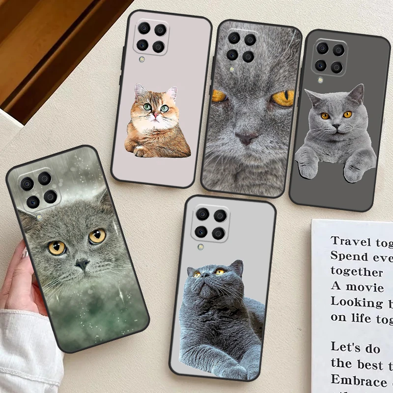 British Shorthair Cat Case For Samsung Galaxy M14 M34 M54 M21 M51 M12 M32 M52 M13 M23 M33 M53 M20 M30s M31s Cover