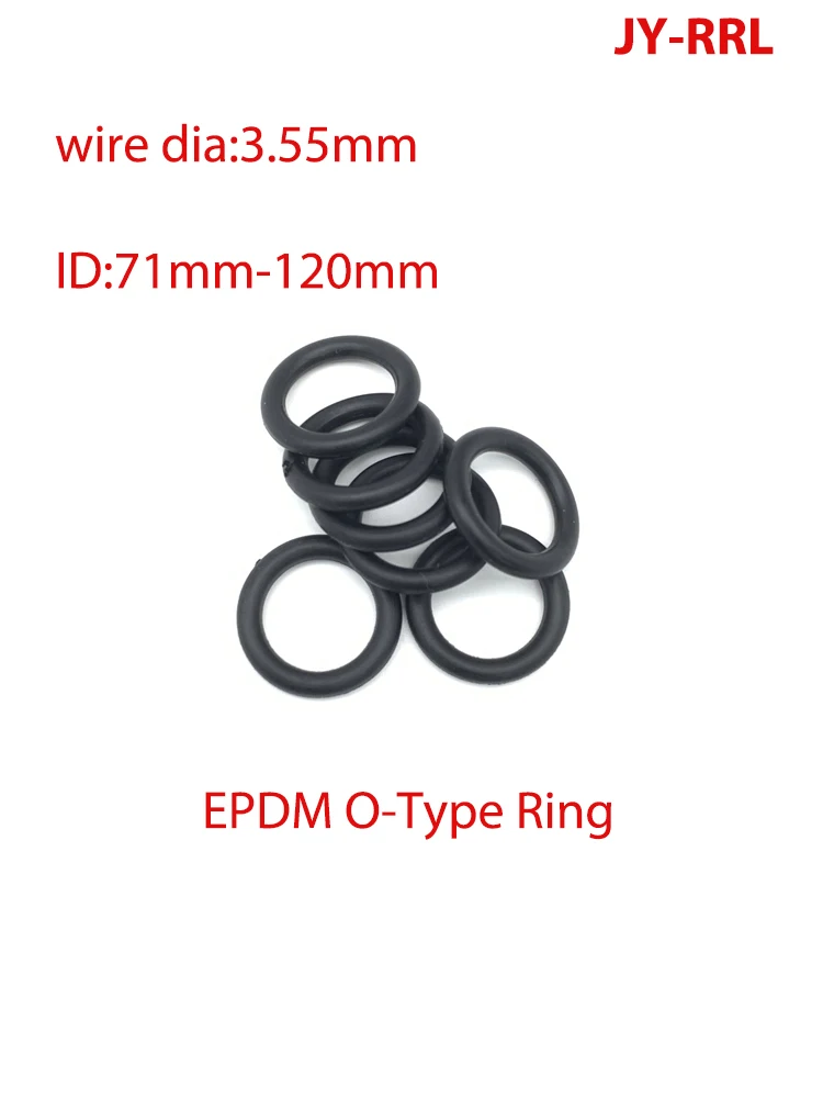 Black Silicone Washers Thickness 2.65mm ID 51.5~200mm EPDM Gasket Food Grade Sealing Rings Waterproof Insulated Rubber O-Rings