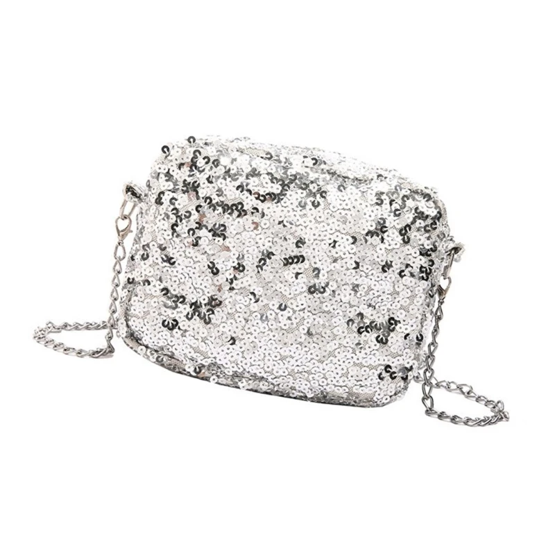 Elegant Sequined Evening Bag Handbag With Chain Strap For Women Delicate Shoulder Bags Crossbody Purse Evening Purses