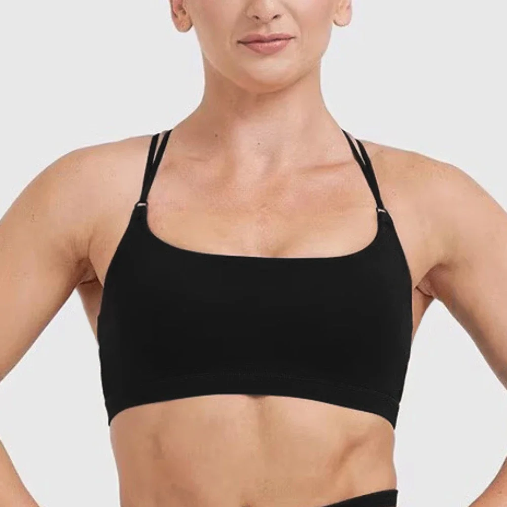 Effortlessly Seamless Sports Bra Women's Double Cross Cross Yoga Top Gym Active Sports Wear Pilates Sports Running Wear