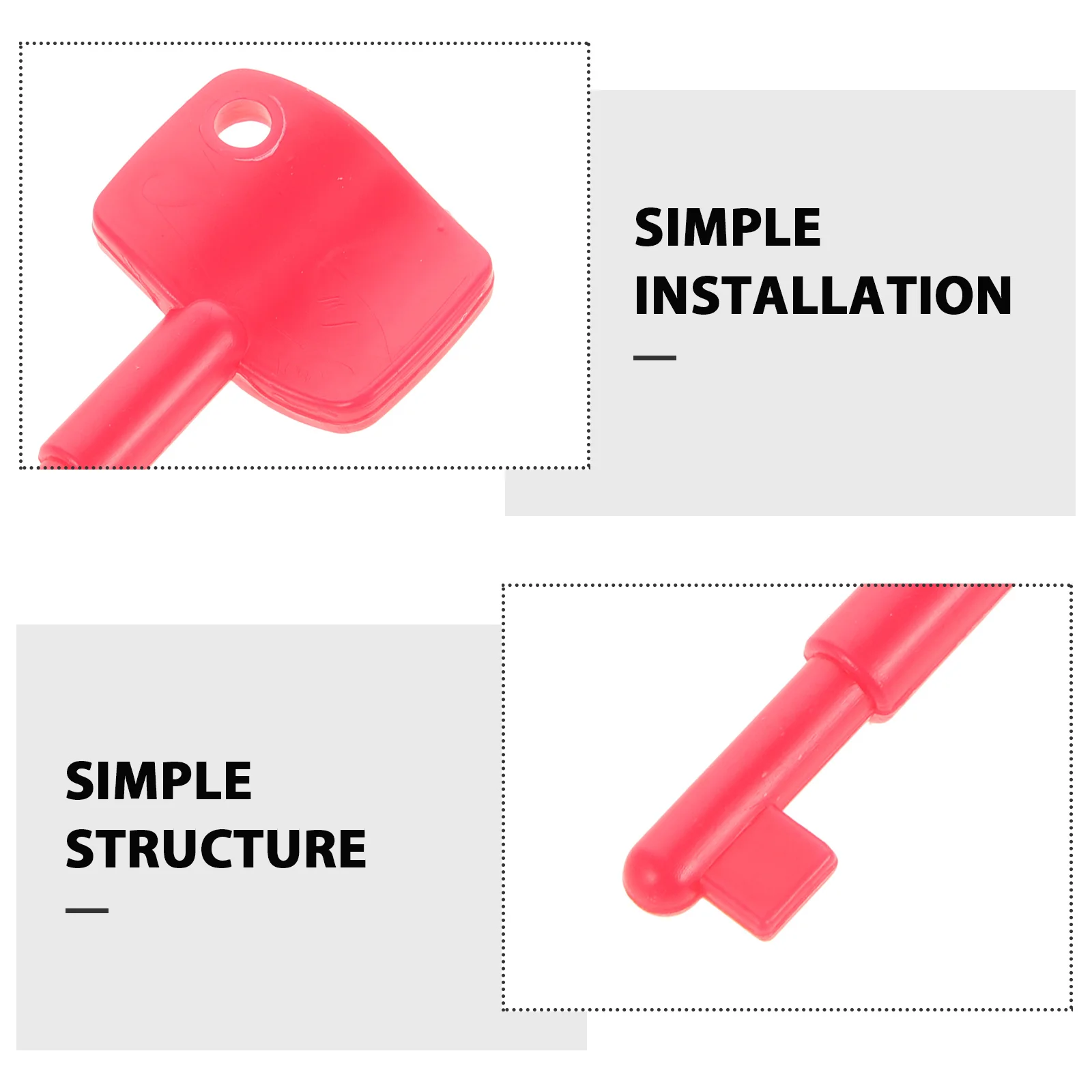 20Pcs Emergency Button Reset Keys Practical Reusable Plastic Reset Key for Repairing Alarm and Panel Switches Alarm Button Key