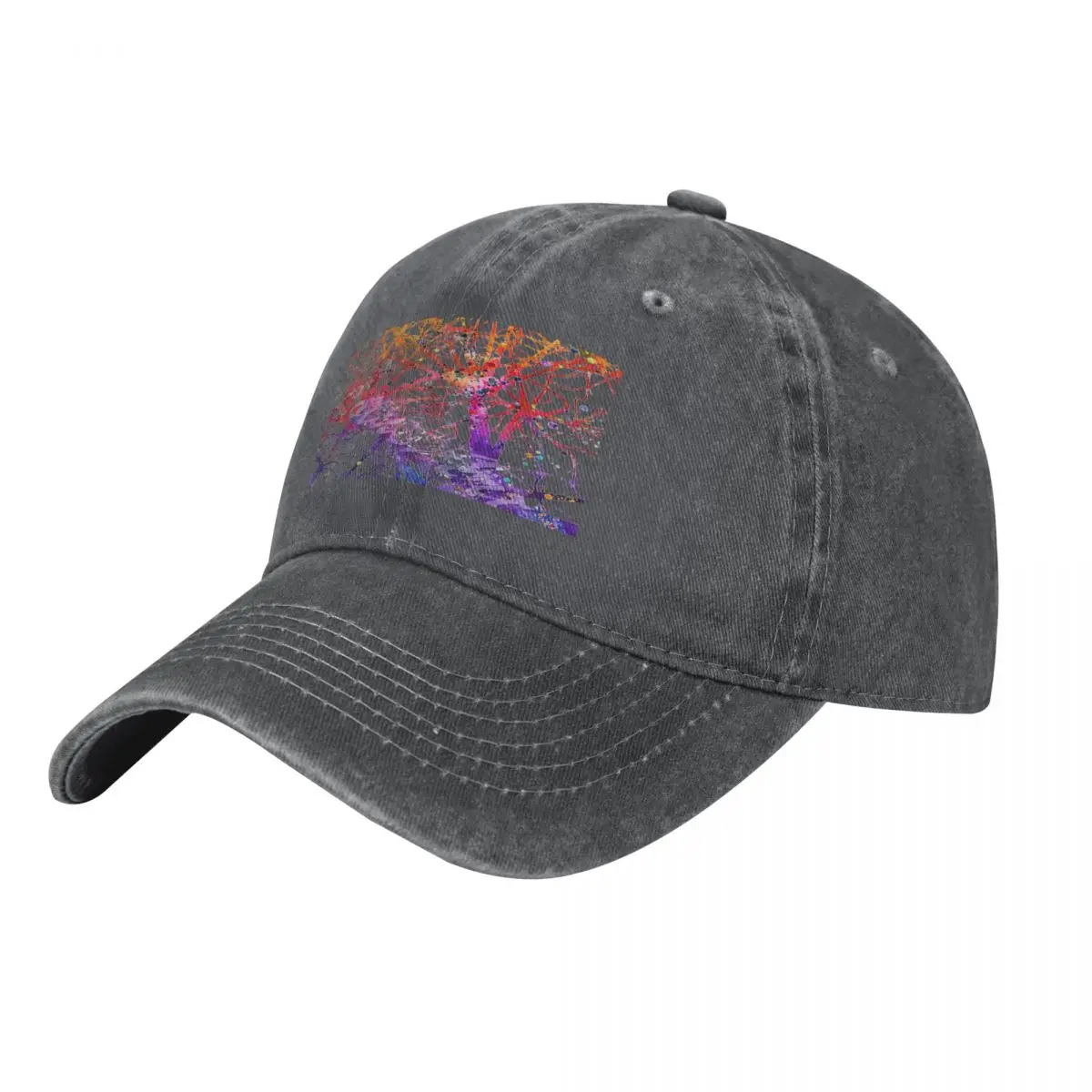 Mindgazing - Neuron and Astrocyte Spiral Baseball Cap Icon Big Size Hat Sunhat Snap Back Hat Women Hats Men's