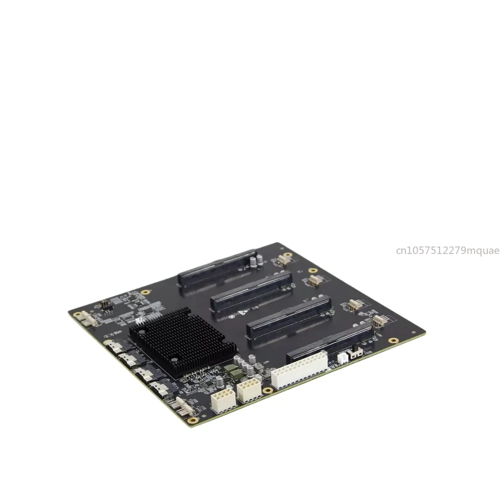 65mm Wide 88096 PCIe 4.0 Expansion, Quad-card GPU Motherboard