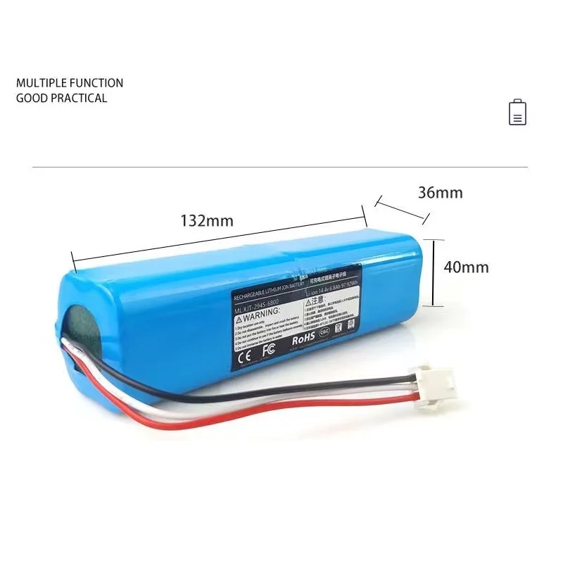 Batería de 5600mAh para Proscenic M7PRO, M7MAX, M8PRO, limpiador M7, Max, M8 Pro, nuevo paquete de iones de litio 6800, 18650 V, 14,4 V, pieza