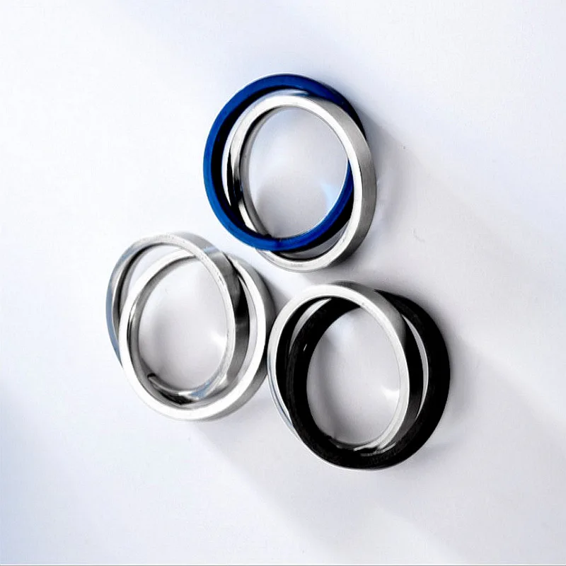 Hot Sale 3MM Fidget Spinner Stress Relief Toys Couple's Rings Titanium Double Ring EDC Metal Toys Anti Stress Kids Adults