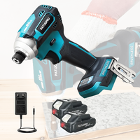 220N.M Brushless Electric Screwdriver Cordless Impact Driver Kit 4-Speed 1/4-Inch Hex Chuck Power Tool For Makita 18V Battery