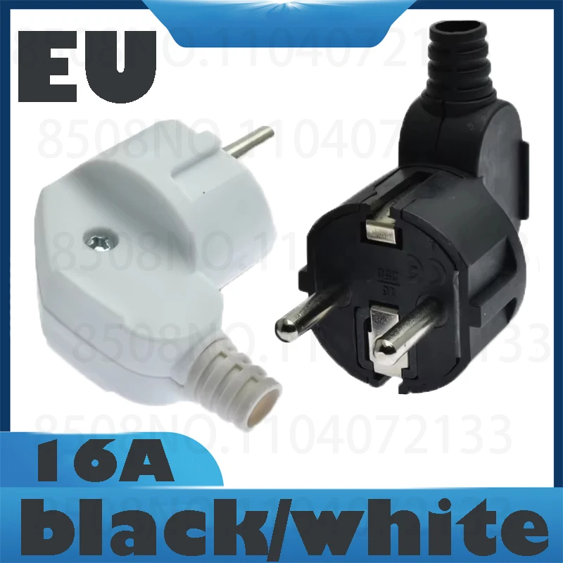 

1/3/6 шт., 4,8 мм, вилка европейского стандарта, черный/белый штекер, сменные розетки, перемонтируемый разъем 250 В, 16 А, электрическая розетка для вилки кабеля питания