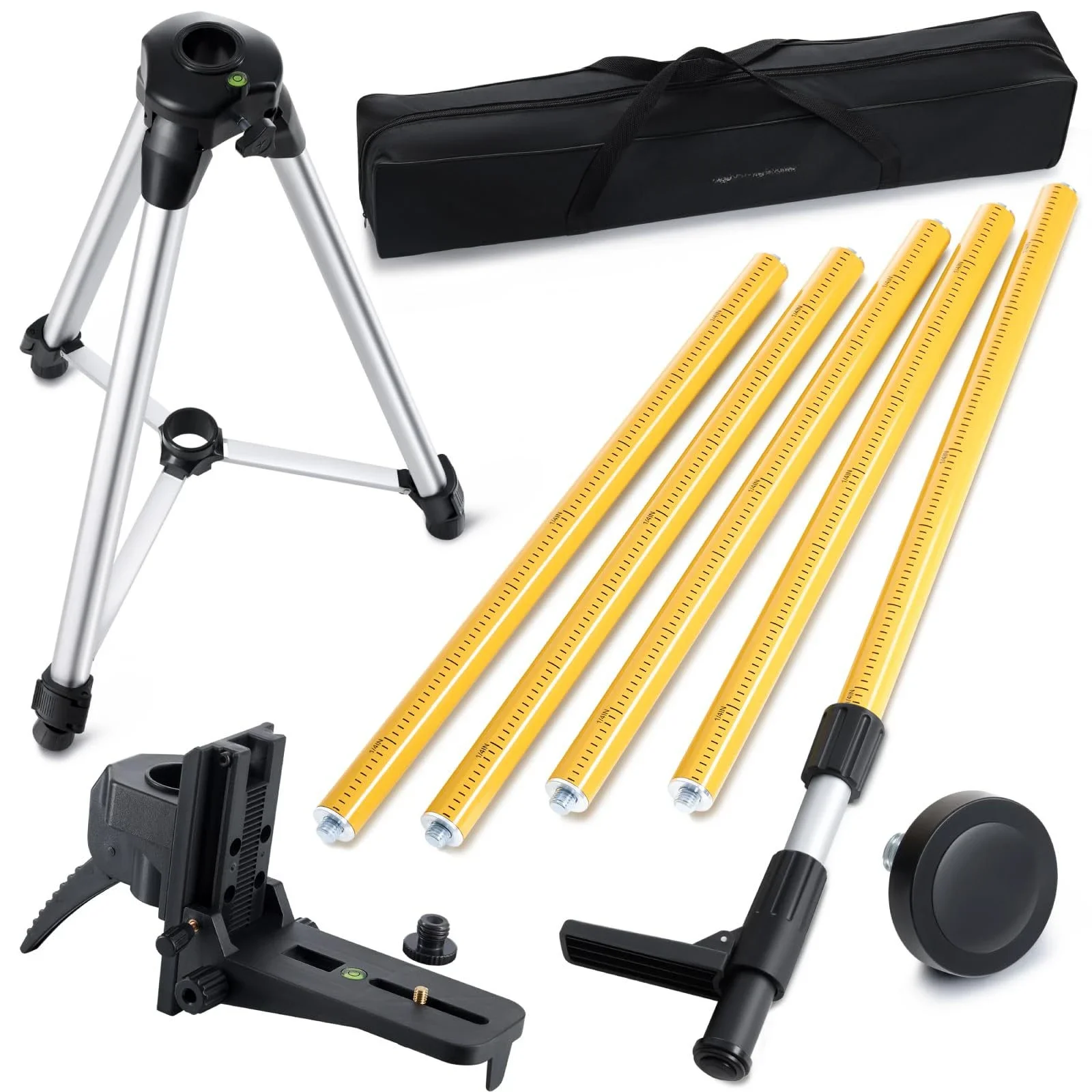 12 ft/3.7 m professional laser level pole with tripod laser level