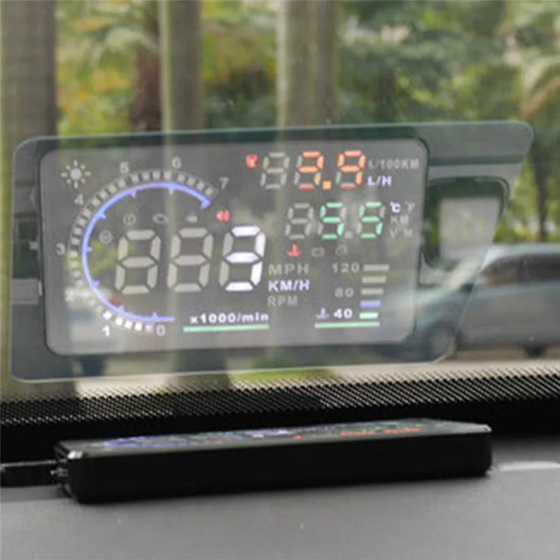 1pc Car Universal Clear Reflective Film Head Up Display System Film Fuel Consumption Overspeed Display Car Styling Accessories