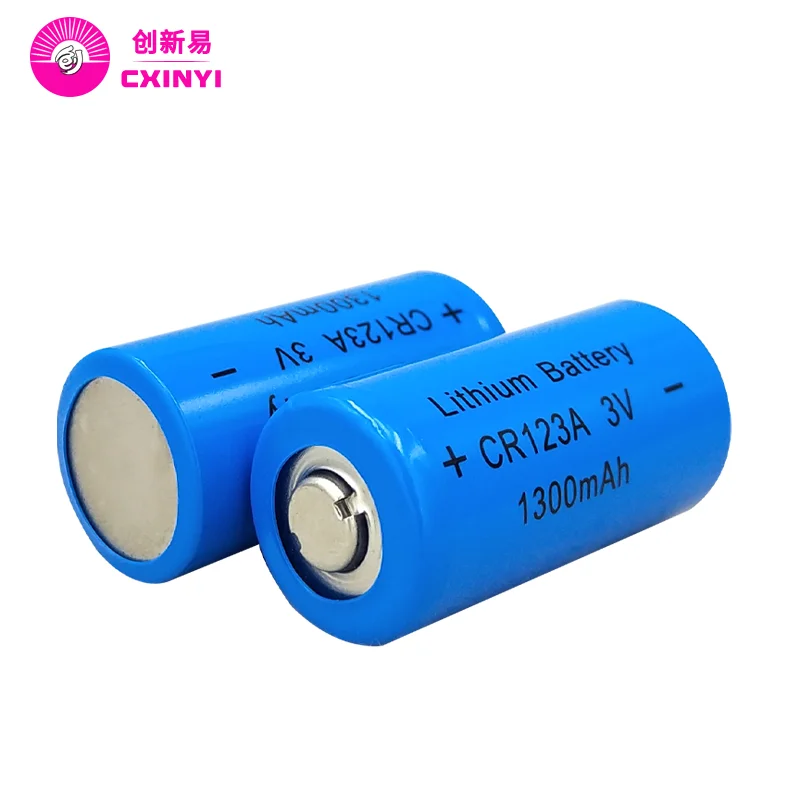 Cxinyi CR123A 3V Disposable Lithium Battery for Smoke Alarm Camera Water Meter GPS Locator Access Control Non-rechargeable